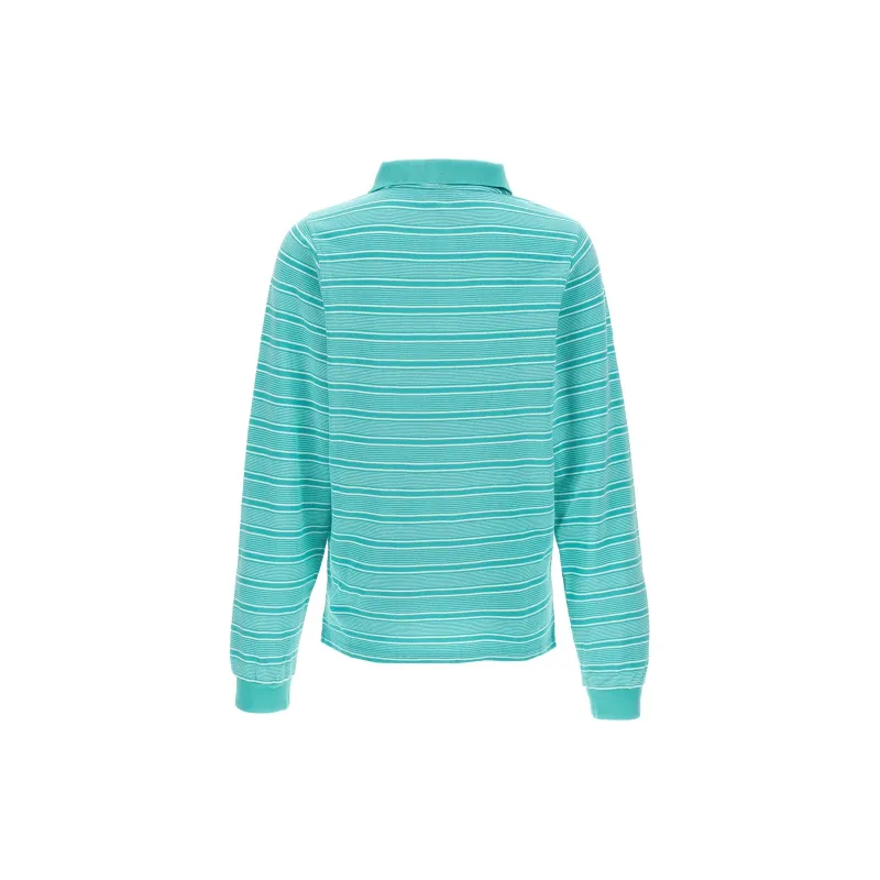 Martine Rose Logo Printed Striped Polo Shirt-1