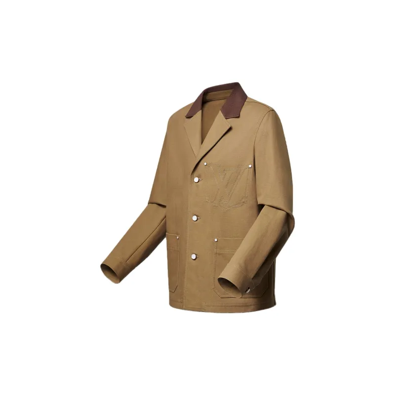 LOUIS VUITTON Tailored Workwear Cotton Canvas Jacket-2