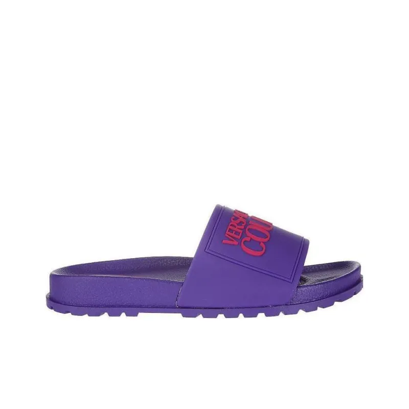 VERSACE JEANS COUTURE Slide Slippers Women's Purple-1