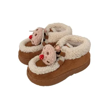 Thin Strips Cotton Slippers Women's, Light Brown