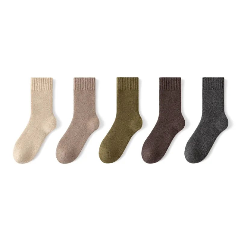 MIIOW Mid Calf Socks Women's 5 Pack-1