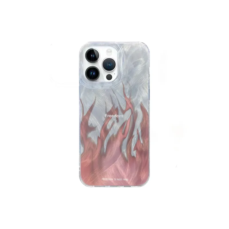 KESHIXIONG TPU Material Pink Flame Phone Case Compatible With IPhone 15/14 Plus/13/12/11/15 Pro Max/XS/XR/XS Max/8 Plus-0