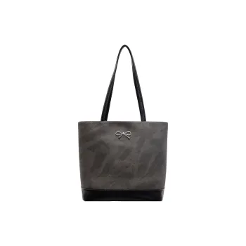 JIANMU PU Tote Bag, Shopping Bag, Shoulder Bag Regular Women's Dark Tea/Blue/Beige