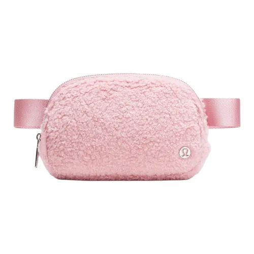 Lululemon Polyester Crossbody Fanny Pack Regular Women's Trendy Pink & Silver