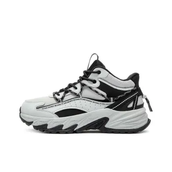 361° Anti Slip Wear Resistant Mid Top Casual Shoes Men's Gray Black