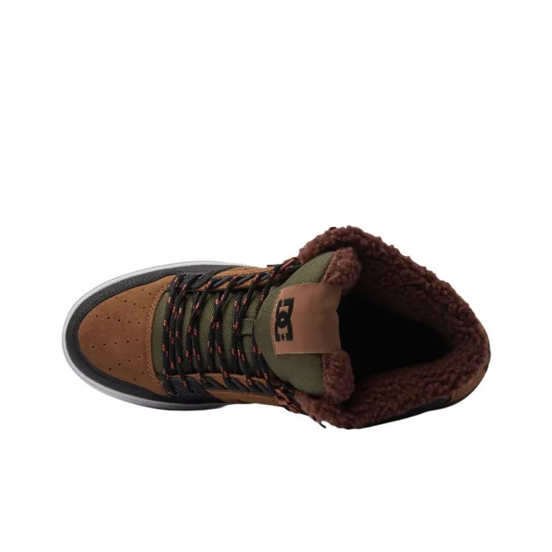 DC Shoes Pure High WNT High Top Skateboard Shoes Men's Brown-3