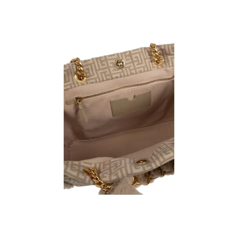 BALMAIN Logo Plaque Top Handle Bag-4