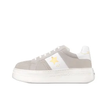 DIOR Star Platform Shoes Low Top Skateboard Shoes Women's Light Beige
