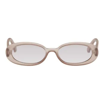 Le Specs Acetate Oval Sunglasses Women's Taupe