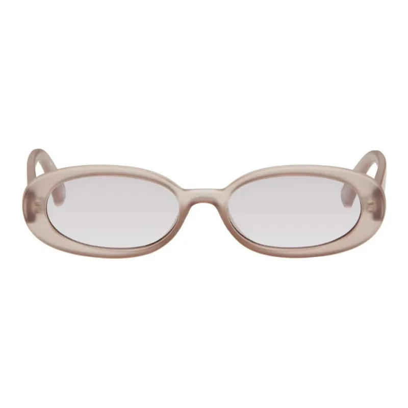 Le Specs Acetate Oval Sunglasses Women's Taupe-0