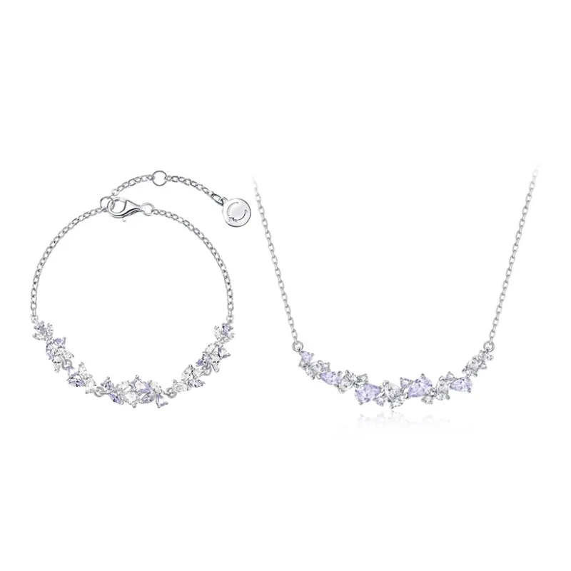 FANCI Wisteria Flower Series 925 Sterling Silver Necklaces Women's-12