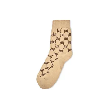 GUCCI x Balenciaga Mid-Calf Socks Unisex Beige