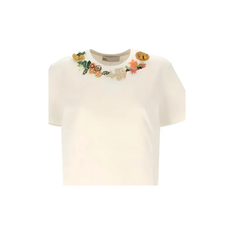 TORY BURCH Embellished Crewneck T Shirt-2