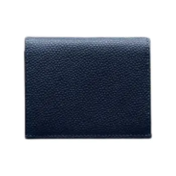 THOM BROWNE· Calfskin Full Grain Leather Card Holder Men's Marine Blue