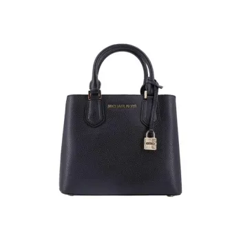 MICHAEL KORS Adele Solid Color Leather Handbag Shoulder Bag Crossbody Bag Medium Size Women's Black