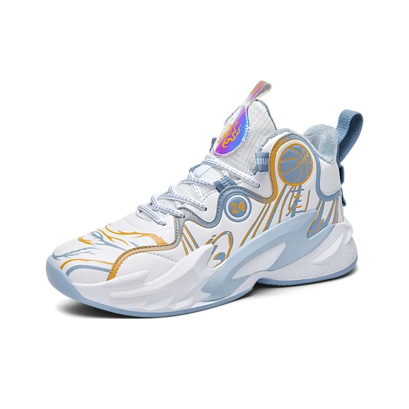 Black tailed Deer Thermal Cushioning Abrasion Resistant Slip Resistant High Top Basketball Shoes Unisex-19