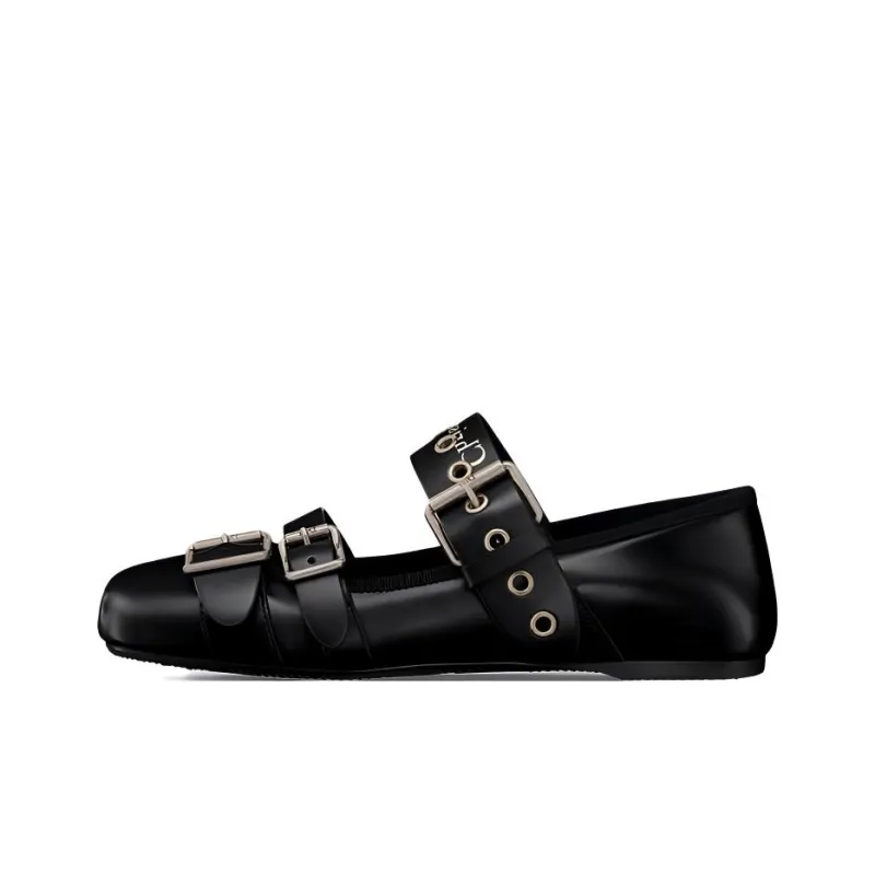 DIOR Punk Casual Single Shoes Women's Black-0