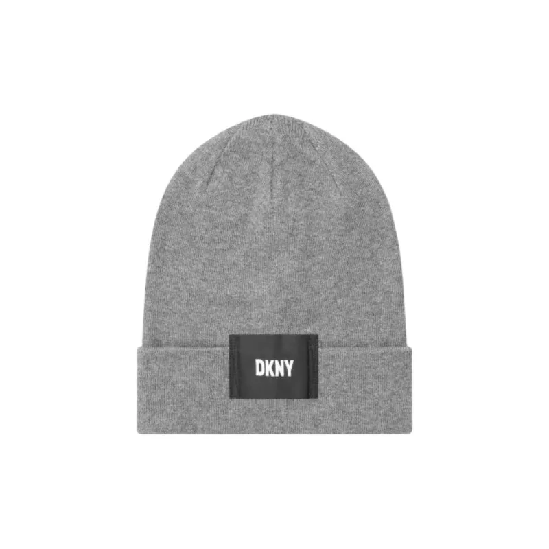 DKNY Logo Patch Kintted Beanie-0