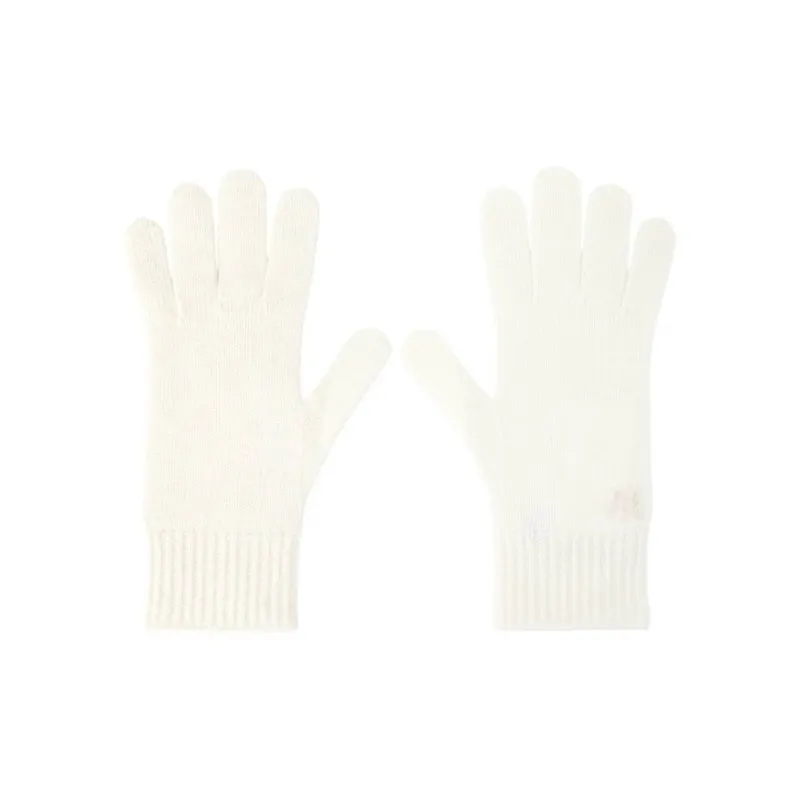 MaxMara Cashmere Knit Gloves Women's White-0