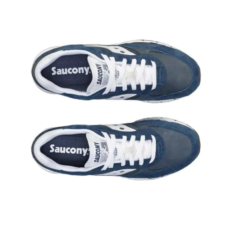 Saucony Shadow 6000 Anti Slip Wear Resistant Low Top Running Shoes Men's Blue-2