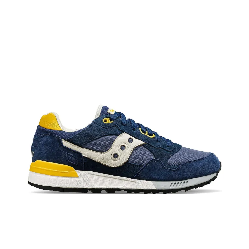 Saucony Shadow 5000 Anti Slip Wear Resistant Low Top Running Shoes Unisex Blue Yellow-1