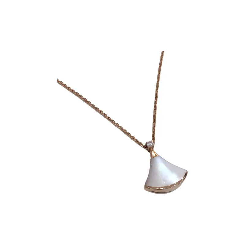 BVLGARI Divas' Dream Series 18K Rose Gold Necklaces Unisex White-0