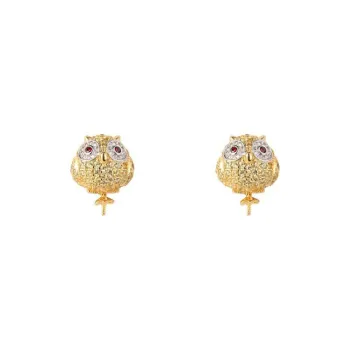 Lancaster Silver With Zircon Earrings Women's Gold
