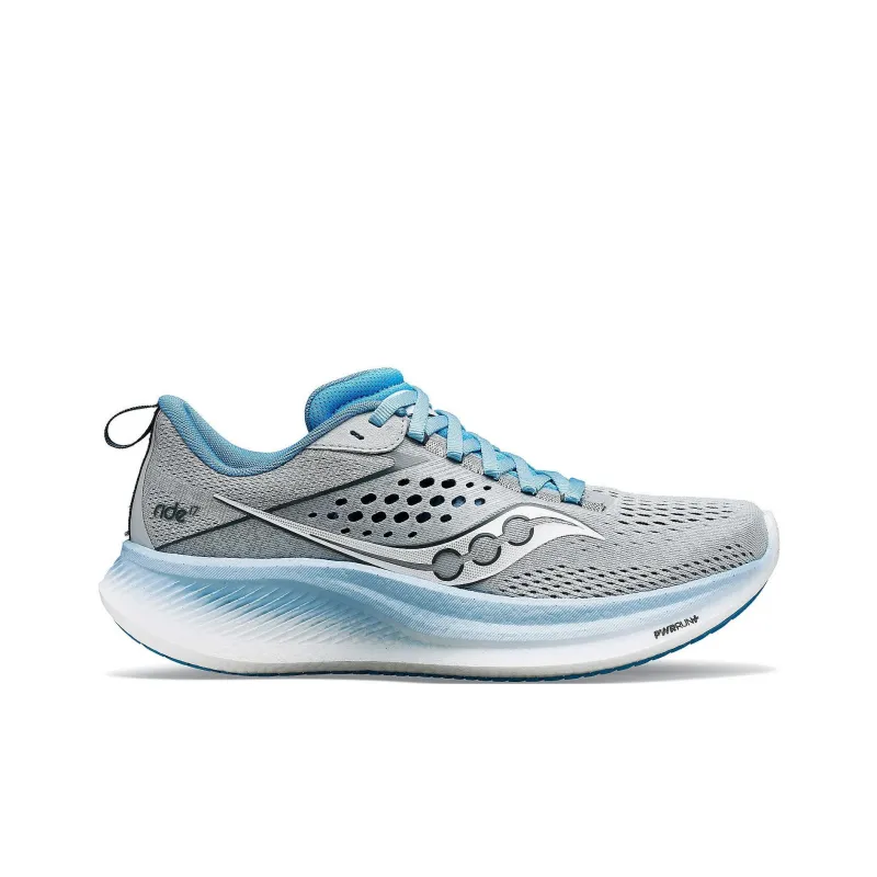 Saucony Anti Slip Wear Resistant Low Top Running Shoes Unisex Silver Blue-1