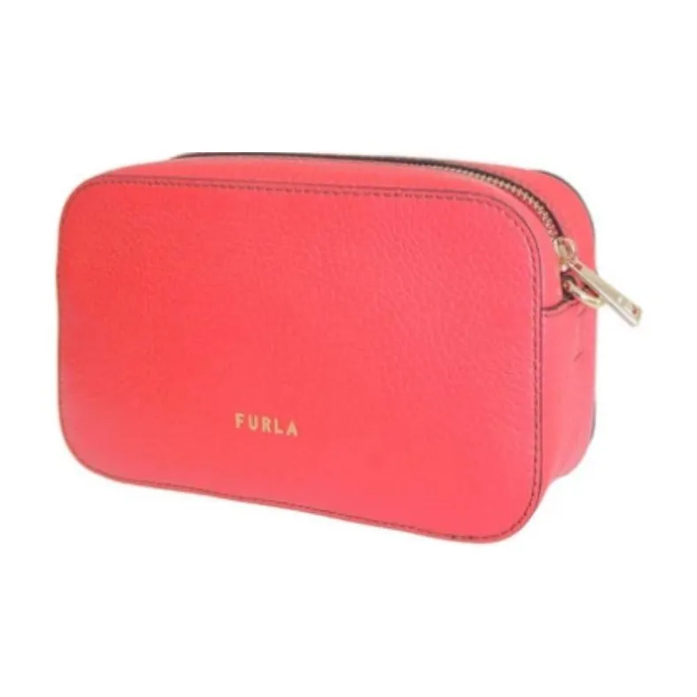 Furla Leather Shoulder Bag, Crossbody Bag Women's Rose Red-3