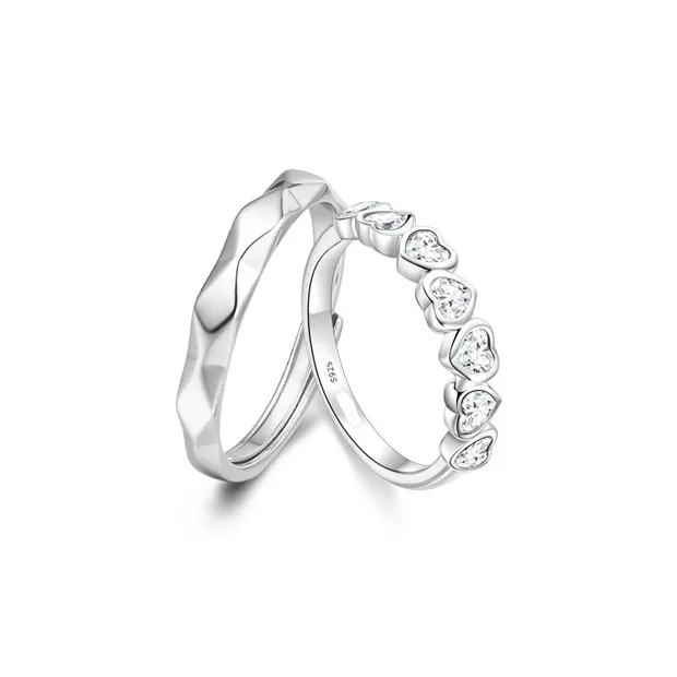 GLOIRE S925 Silver Rings Unisex Elegant Niche Design Sparkling Fashion Versatile Commute-3