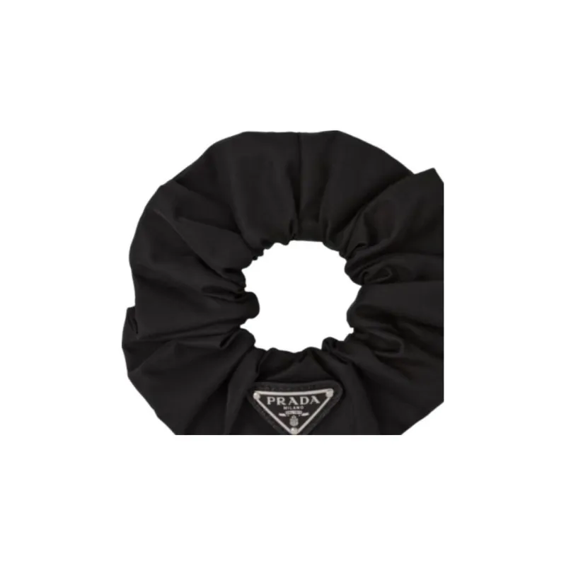 PRADA Recycled Nylon Hair Ties Women's Black-2