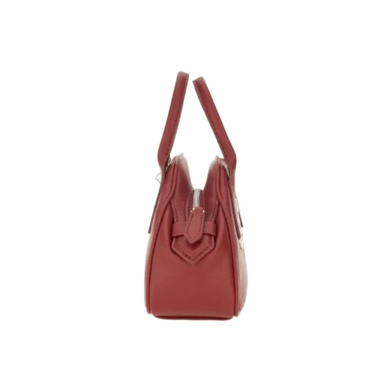 Vivienne Westwood Calfskin One Shoulder Handbag, Crossbody Bag Mini Women's Red-4