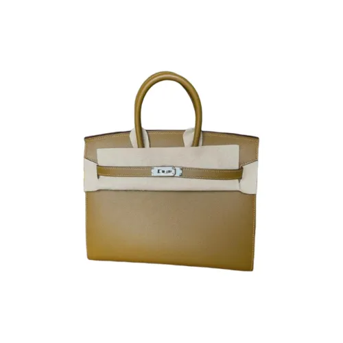 HERMES Birkin Madame Leather Handbag Women's U8 Bronze Dore Antique Bronze Gold