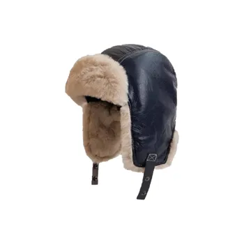 AAJF PU+Cotton Polyester Blend Blend Trapper Hats Unisex