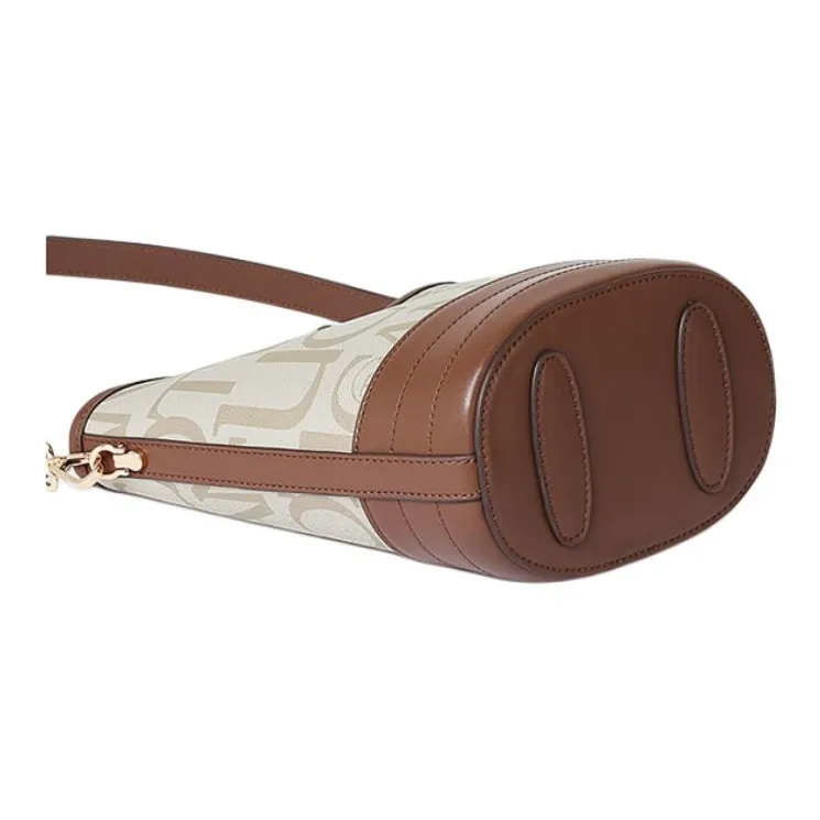 TUCANO PVC Shoulder Bag, Crossbody Bag Medium Size Women's Dark Khaki-8