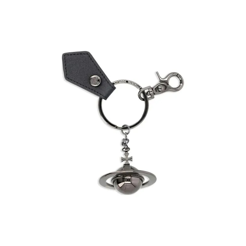 Vivienne Westwood 3D Orb Gunmetal Keyring-0