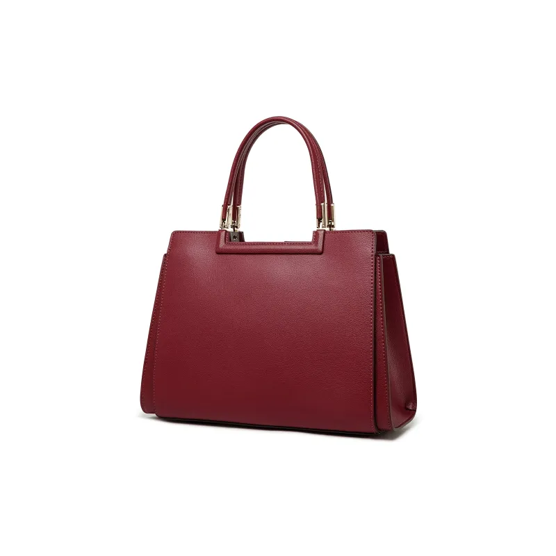 FAIRWHALE Cow Leather Tote One Shoulder Handbag Women's Multicolor-21