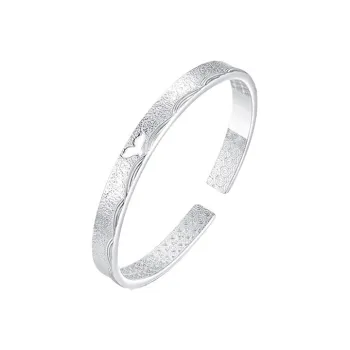 Yuanyanghuangjin 999 Fine Silver Bangles Women's
