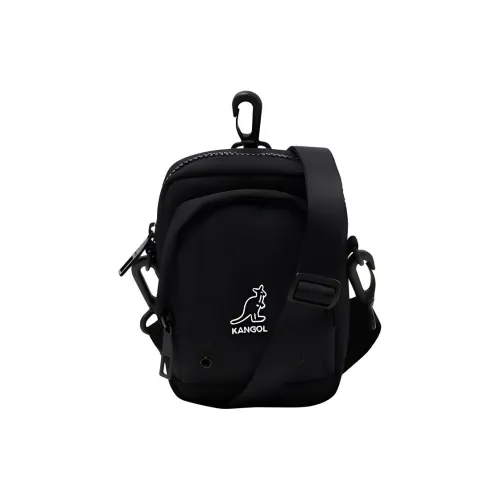 KANGOL Polyester Tofu Bag Shoulder Bag Crossbody Bag Regular Unisex Black/White