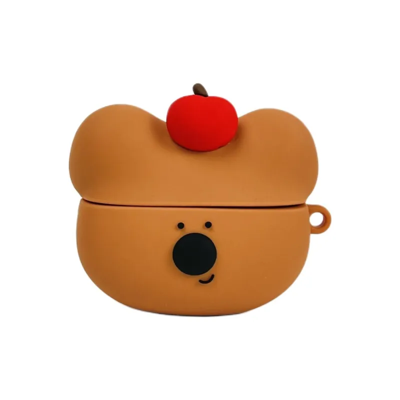 Sopi Compatibility With Apple AirPods 4 Silicone Bell Pepper Bear Headphone Cases-0