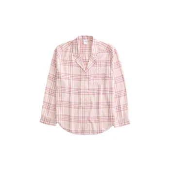 Hollister Pajama Tops Women's Pink Plaid