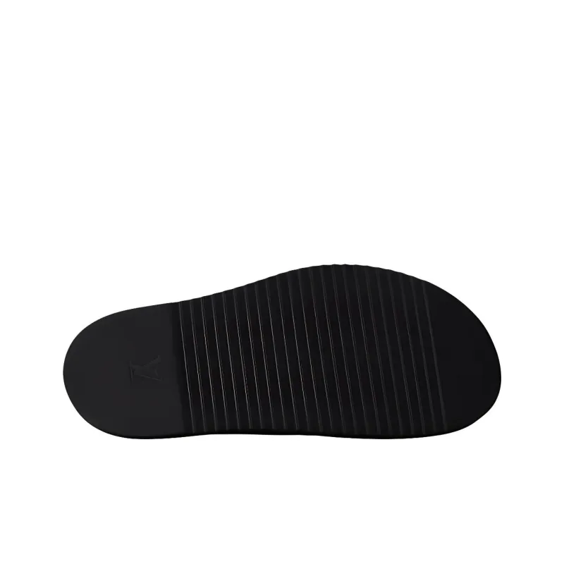 LOUIS VUITTON Easy Slip Resistant Closed Toe Slippers Men's Black-4
