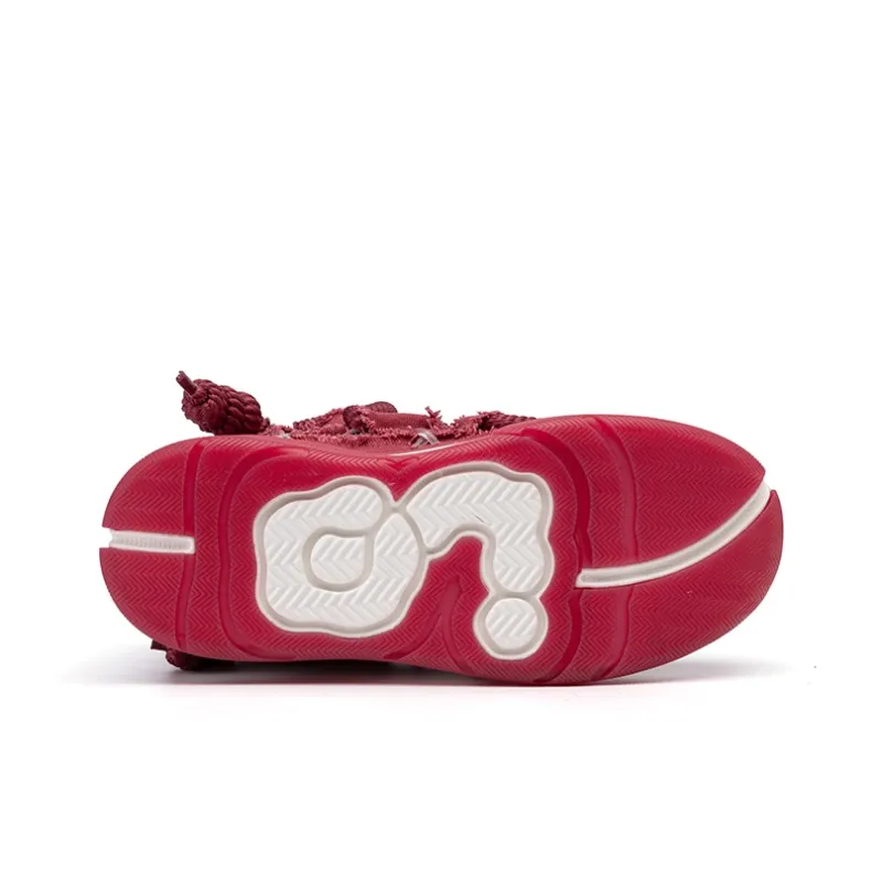 CN Skate Skateboard Shoes Unisex Low Top Red-4