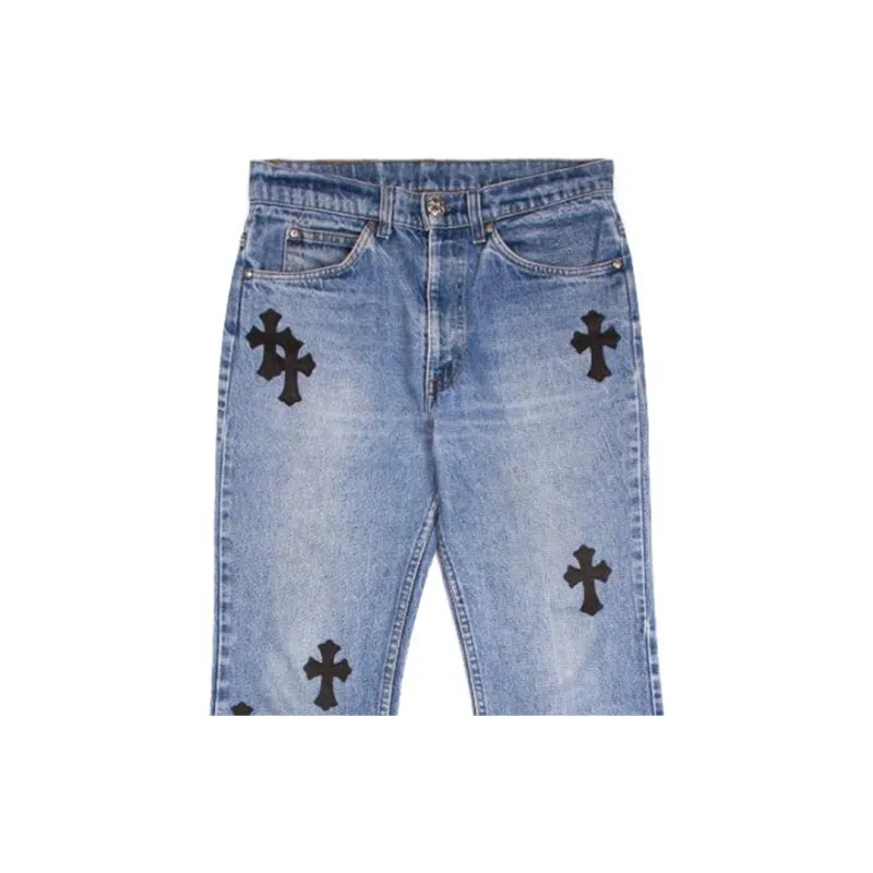Chrome Hearts Jeans Men's Denim Blue-3