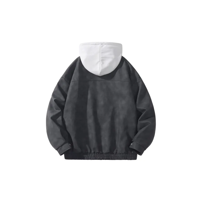 BRUMAIRE Leather Jacket Unisex Black Gray Color-1