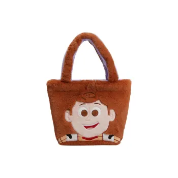 POTDEMIEL × Disney Collaboration Polyester Tote Bag Shopping Bag Handbag Women's Brown Patchwork Taro Purple