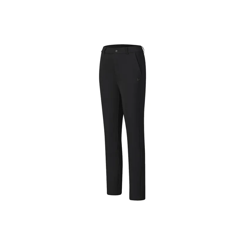 FILA Golf Series Knitted Sports Pants Women's Pitch Black-1