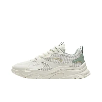 Anta Life Collection Anti Slip Wear Resistant Low Top Chunky Sneakers Women's White Green