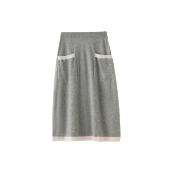 SNOWFORTE Casual Long Skirts Women's Moon Gray