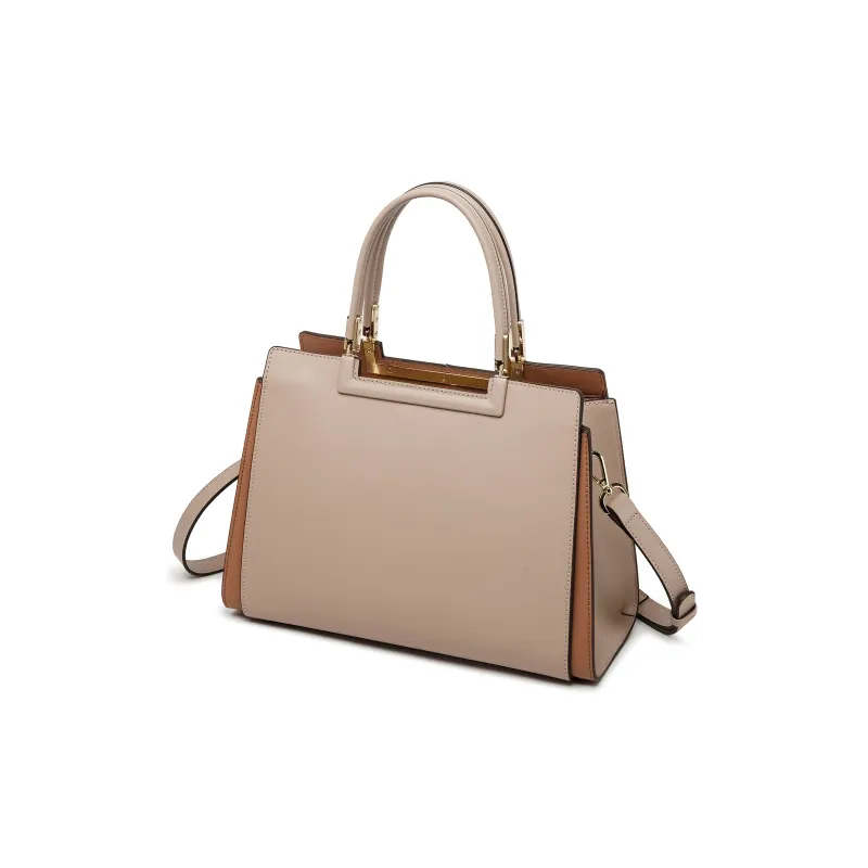 FAIRWHALE Cow Leather Tote One Shoulder Handbag Women's Multicolor-2